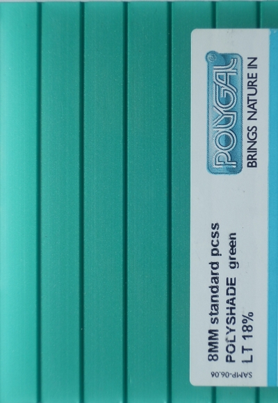Сотовый поликарбонат Polygal PolyShade green(Израиль) - main